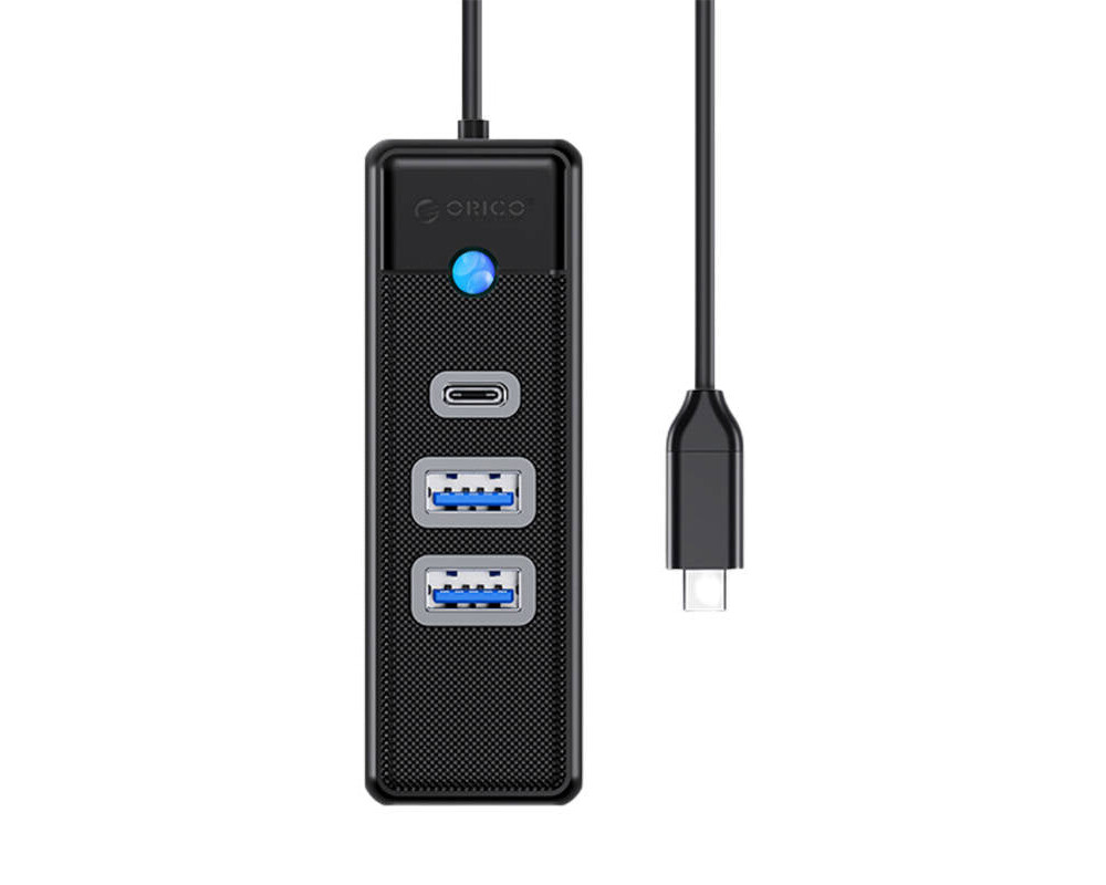 USB хъб Orico PWC2U-C3-015-BK-EP USB-C към 2x USB 3.0 + USB-C черен 2