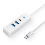 USB хъб Orico USB-C към 2x USB 3.0+USB-C 5Gbps 0,15 м PWC2U-C3 - бял 2