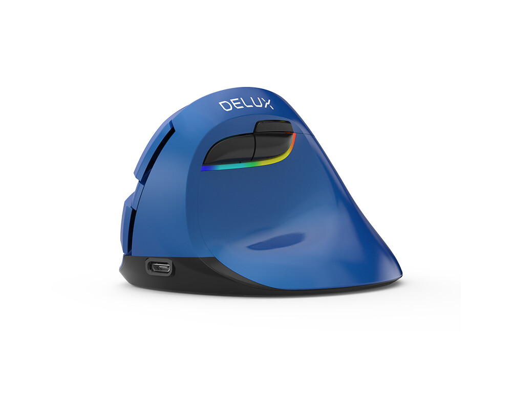 Мишка DELUX M618mini Безжична/Bluetooth вертикална 5