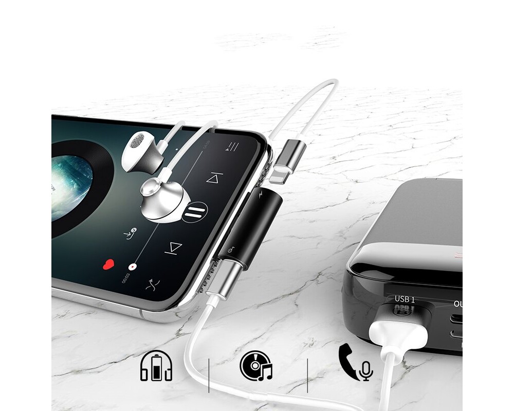 Адаптери Адаптер Baseus L46 Adapter от Lightning към 2x Lightning порта (женски) CAL46-01 - черен 5