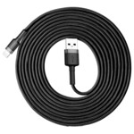<span>Кабел</span> Кабел Baseus Cafule USB към Lightning Durable Nylon Braided Wire QC3.0 2A 3м CALKLF-RG1 - черен <span class='catalog-num-in-name'>CALKLF-RG1</span> - 