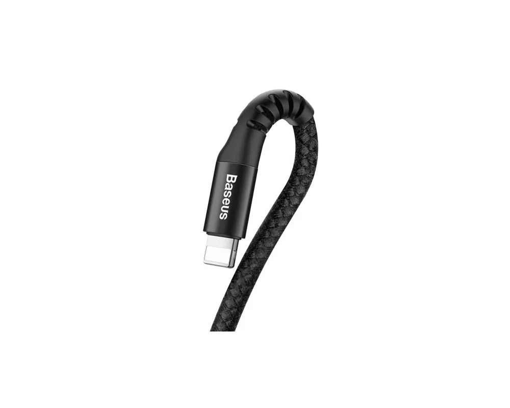 Кабел Кабел Baseus Fish Eye Spring Data Cable with Nylon Wire USB / Lightning 1м 2A CALSR-01 - черен 5