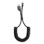 <span>Кабел</span> Кабел Baseus Fish Eye Spring Data Cable with Nylon Wire USB / Lightning 1м 2A CALSR-01 - черен <span class='catalog-num-in-name'>CALSR-01</span> - 