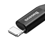 Кабел Кабел Baseus Fish Eye Spring Data Cable with Nylon Wire USB / Lightning 1м 2A CALSR-01 - черен 4