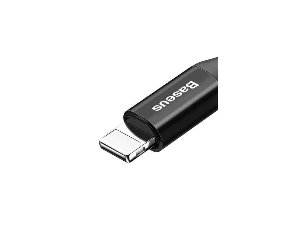 Кабел Кабел Baseus Fish Eye Spring Data Cable with Nylon Wire USB / Lightning 1м 2A CALSR-01 - черен 4