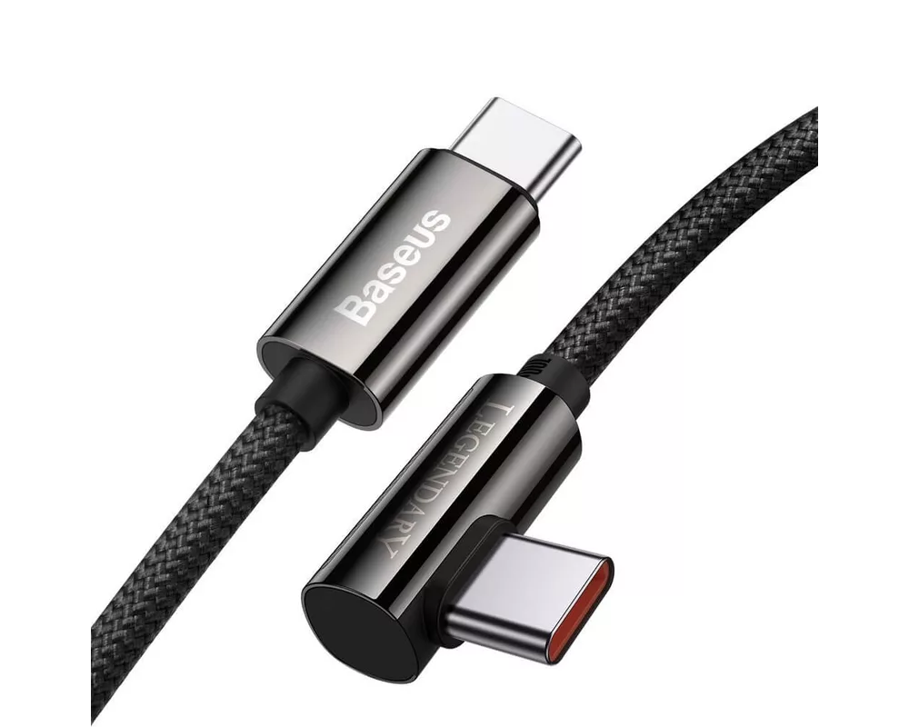 Кабел Кабел Baseus Legend Elbow CATCS-01 USB-C към USB-C 100W 1м черен 2