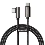 <span>Кабел</span> Кабел Baseus Legend Elbow CATCS-01 USB-C към USB-C 100W 1м черен <span class='catalog-num-in-name'>CATCS-01</span> - 