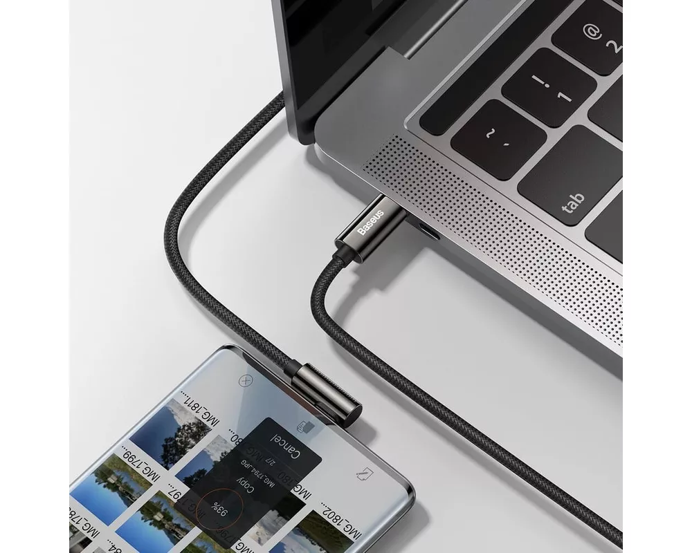 Кабел Кабел Baseus Legend Elbow CATCS-01 USB-C към USB-C 100W 1м черен 6