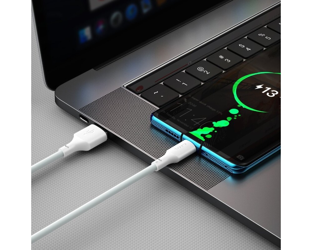 Кабел Baseus TZCATZJ-02 USB-A към USB-C за бързо зареждане 2 броя, 40W, 5A, 1.5м, бял 6