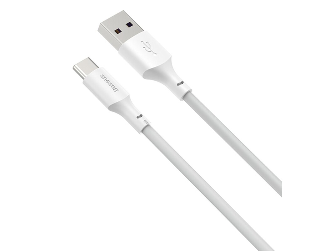 Кабел Baseus TZCATZJ-02 USB-A към USB-C за бързо зареждане 2 броя, 40W, 5A, 1.5м, бял 4