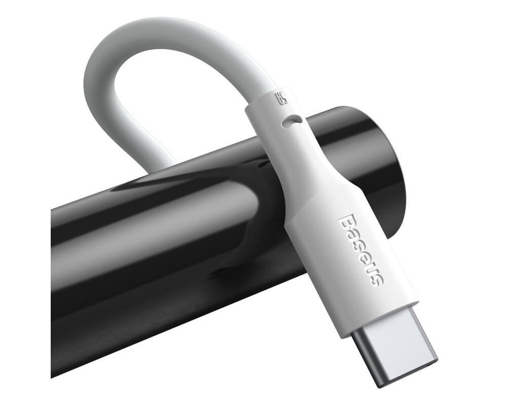 Кабел Baseus TZCATZJ-02 USB-A към USB-C за бързо зареждане 2 броя, 40W, 5A, 1.5м, бял 3