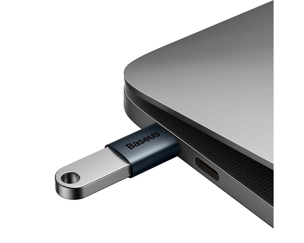 Адаптери Адаптер Baseus Ingenuity ZJJQ000003 от USB-C мъжко към USB женско, тъмносин 5