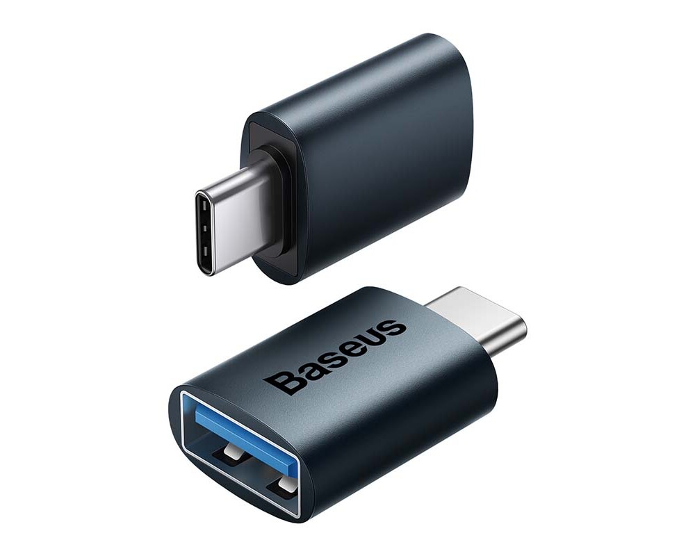 Адаптери Адаптер Baseus Ingenuity ZJJQ000003 от USB-C мъжко към USB женско, тъмносин 3