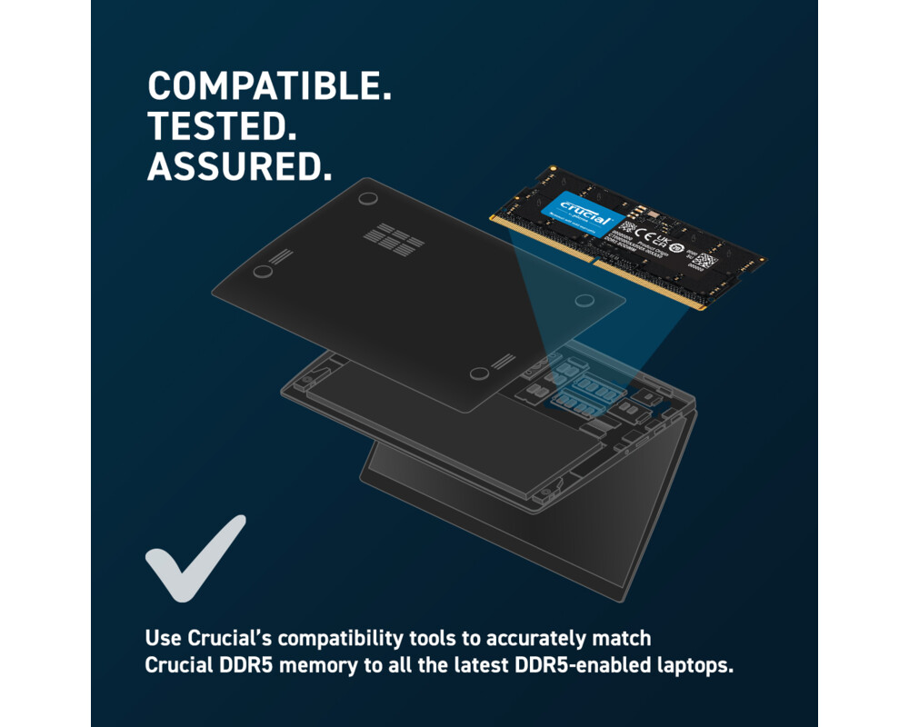 Памет Crucial 32GB DDR5-4800 SODIMM CL40 3
