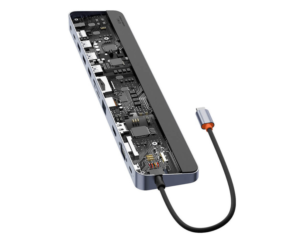 USB хъб Baseus EliteJoy Gen2 11-портов HUB Adapter WKSX030013 - сив 5