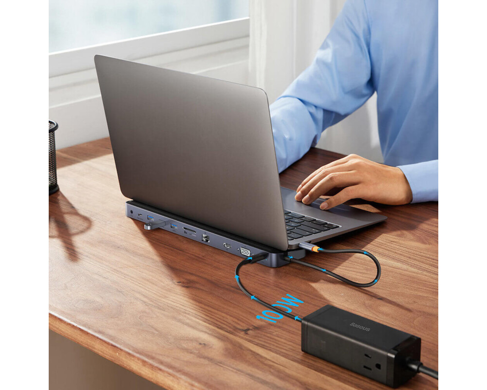 USB хъб Baseus EliteJoy Gen2 11-портов HUB Adapter WKSX030013 - сив 6