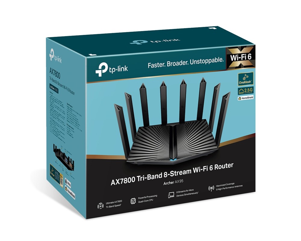 Рутер TP-Link Archer AX95 AX7800 3-лентов 7