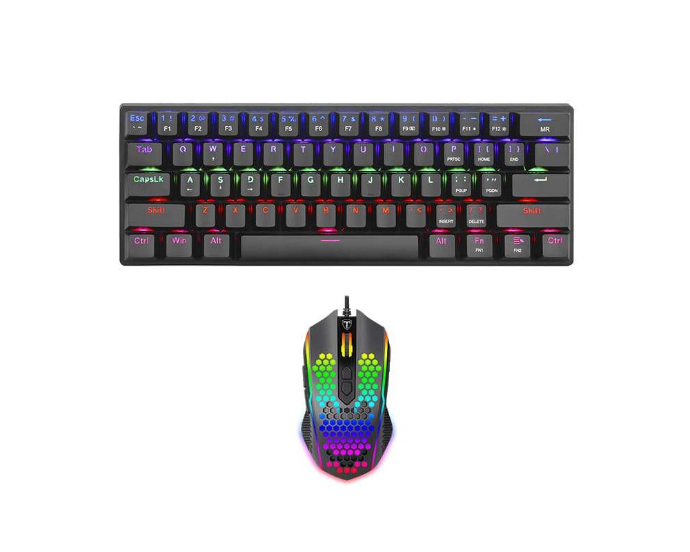 Клавиатура Комплект клавиатура и мишка T-Dagger Main Force T-TGS008 Rainbow черно 2