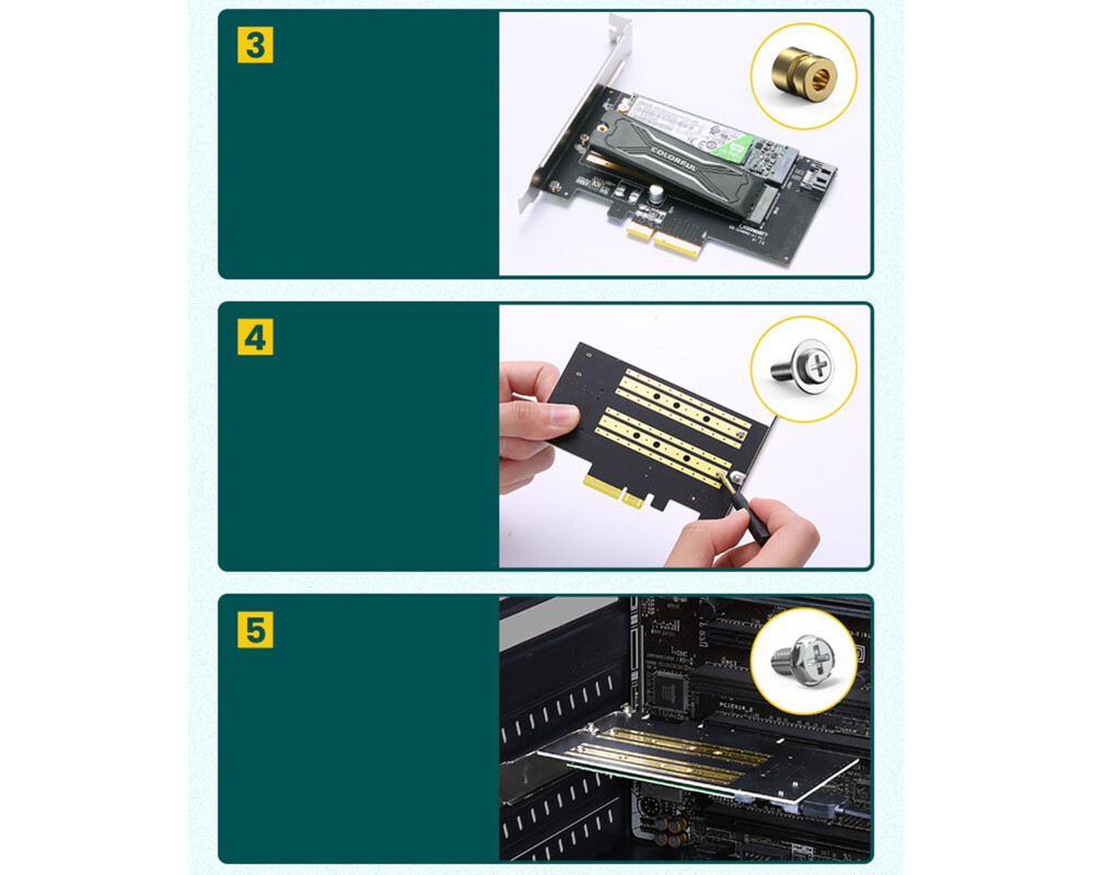 Мрежова карта Ugreen PCIe 3.0 x4 към M.2 NVMe drive CM302 - черен 10