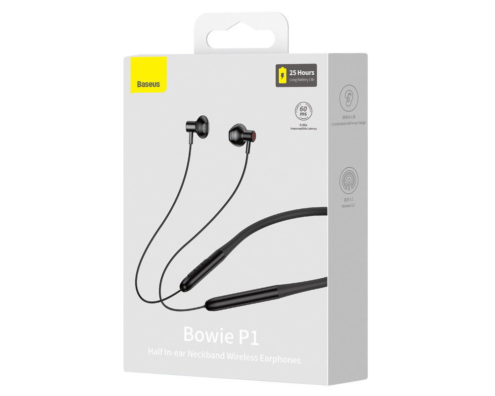 Слушалки Безжични Baseus Bowie P1 Neckband NGPB000001 - черни 5
