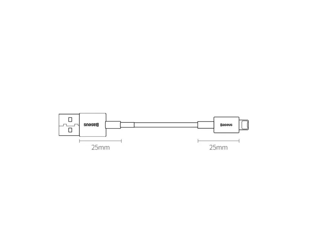 Кабел Кабел Baseus Superior USB към Lightning 2,4A 1,5 м CALYS-B02 - бял 11