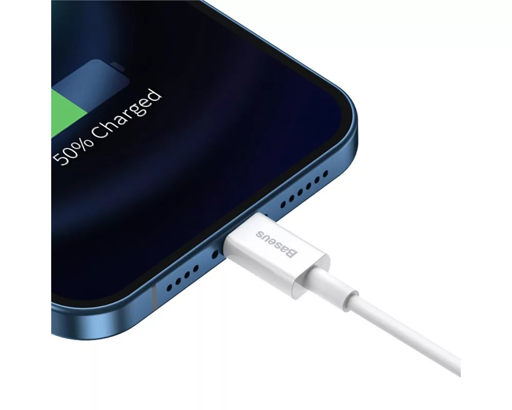 Кабел Кабел Baseus Superior USB към Lightning 2,4A 1,5 м CALYS-B02 - бял 8