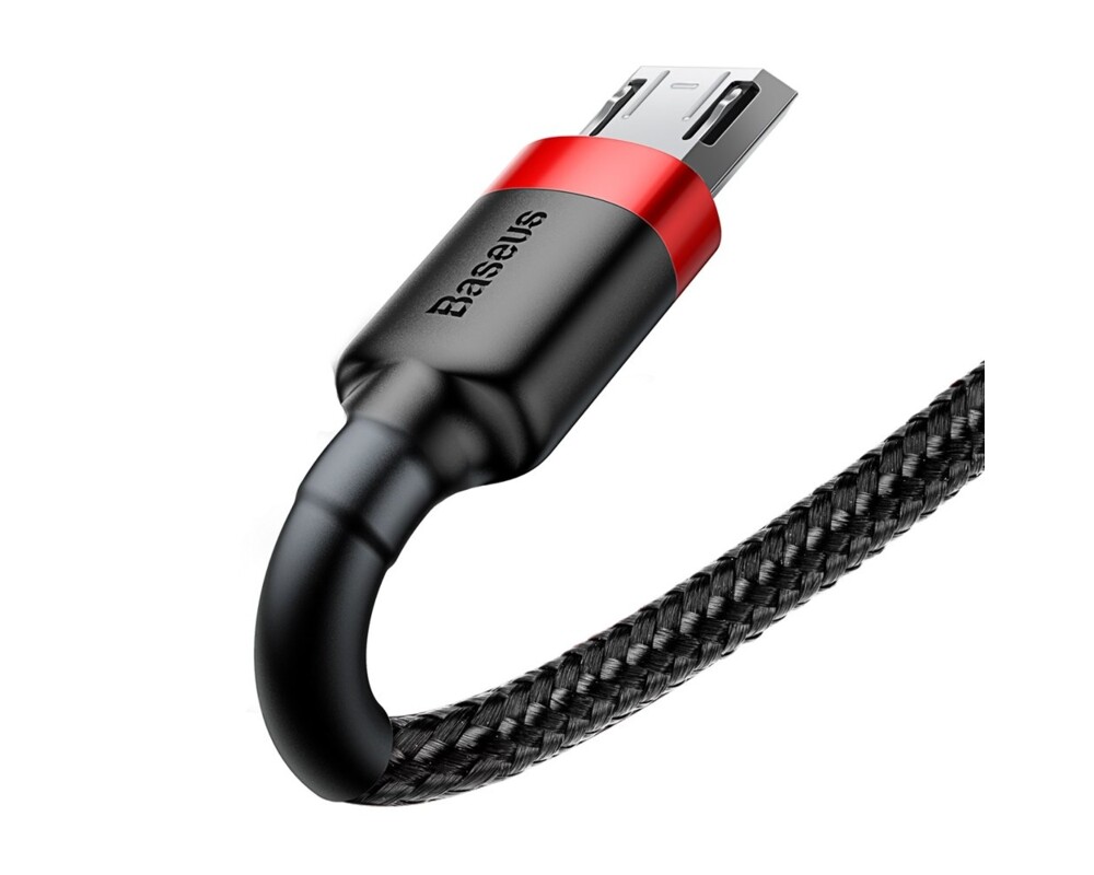 Кабел Кабел Baseus Cafule USB към micro USB 2A 3м CAMKLF-H91 - черен/червено 4