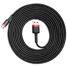  Кабел Baseus Cafule USB към micro USB 2A 3м CAMKLF-H91 - черен/червено 646960 CAMKLF-H91 на топ цена - PIC.bg