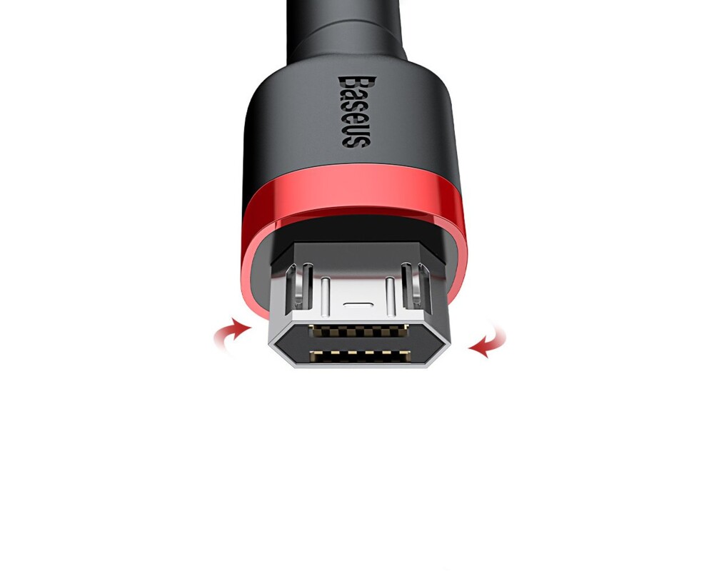 Кабел Кабел Baseus Cafule USB към micro USB 2A 3м CAMKLF-H91 - черен/червено 7