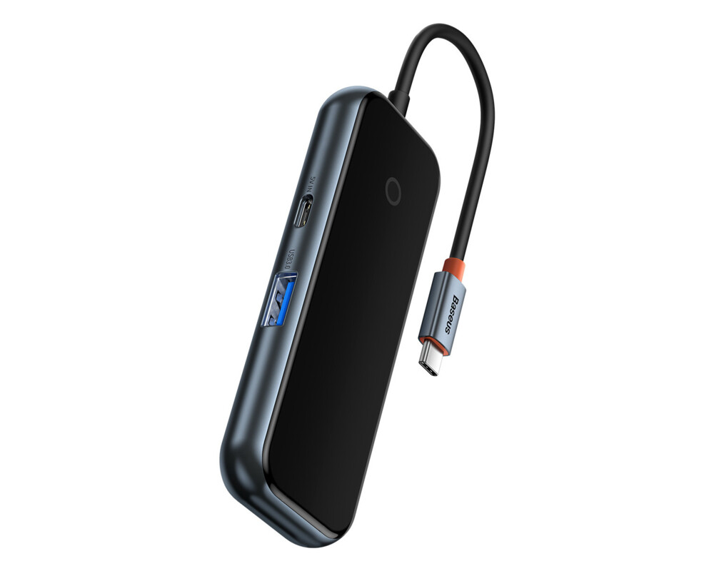 USB хъб Baseus AcmeJoy WKJZ010513 4-портов USB-C към 1xUSB-C / 4xUSB3.0 - тъмносив 4