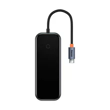  Baseus AcmeJoy WKJZ010513 4-портов USB-C към 1xUSB-C / 4xUSB3.0 - тъмносив 650741 WKJZ010513 на топ цена - PIC.bg