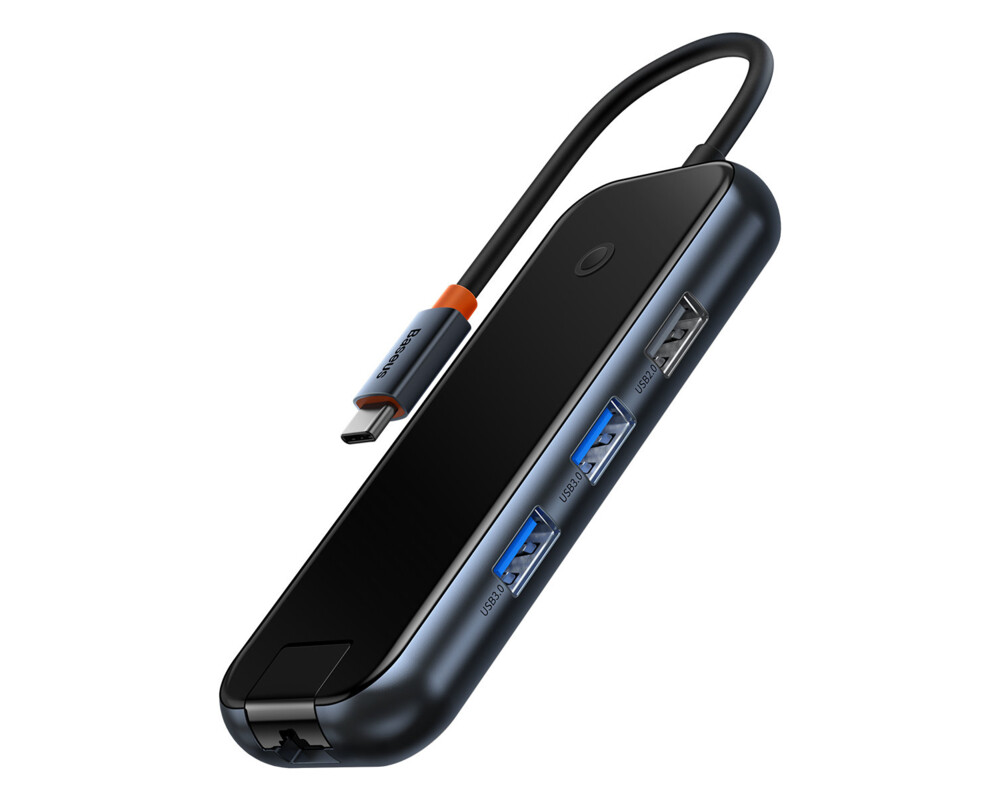 USB хъб Baseus AcmeJoy 8-портов USB-C към 1xHDMI /2xUSB-A 3.0 / 1xUSB-A 2.0 / 1xUSB-C PD&Data /1xRJ45 / 1xSD/TF - сив 3