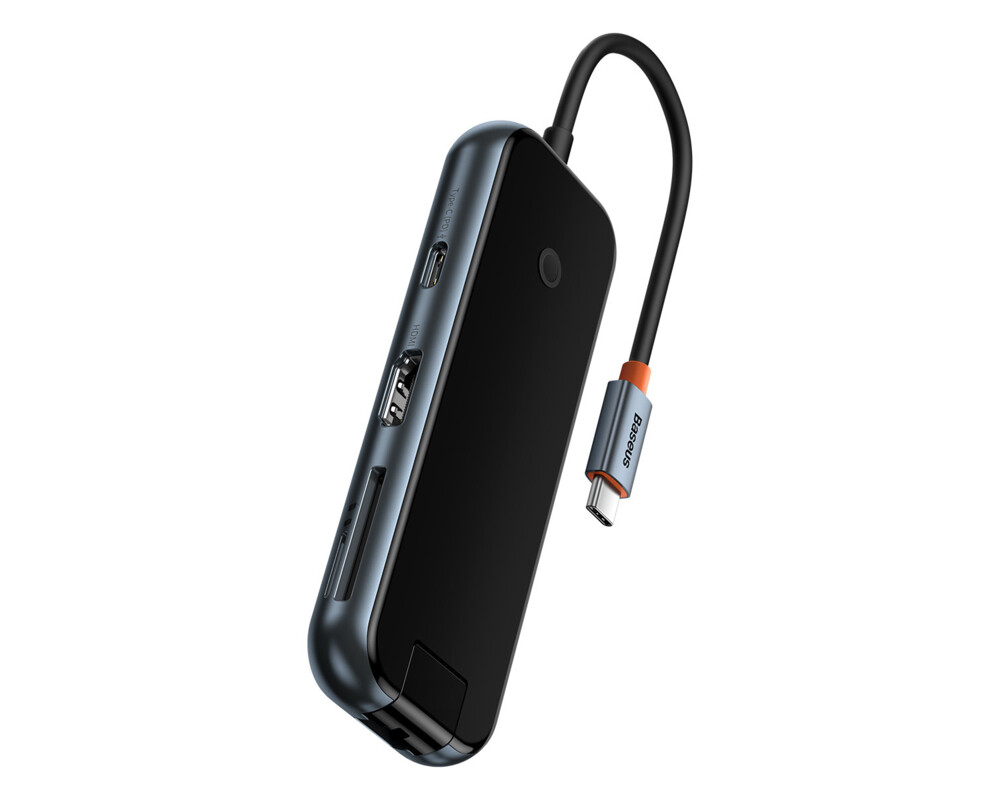 USB хъб Baseus AcmeJoy 8-портов USB-C към 1xHDMI /2xUSB-A 3.0 / 1xUSB-A 2.0 / 1xUSB-C PD&Data /1xRJ45 / 1xSD/TF - сив 7