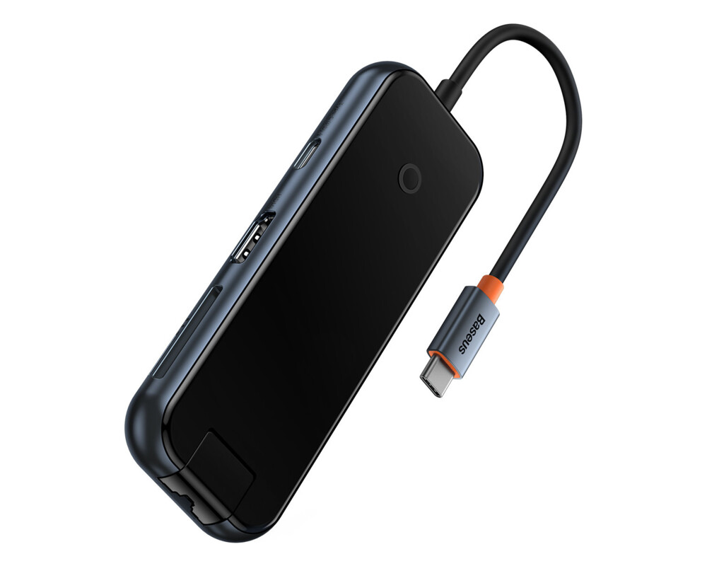 USB хъб Baseus AcmeJoy 8-портов USB-C към 1xHDMI /2xUSB-A 3.0 / 1xUSB-A 2.0 / 1xUSB-C PD&Data /1xRJ45 / 1xSD/TF - сив 2