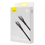 Кабел Кабел Baseus Glimmer fast charging USB-C към Lightning 20W 2м - черен 5