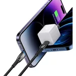 Кабел Кабел Baseus Glimmer fast charging USB-C към Lightning 20W 2м - черен 7