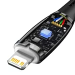Кабел Кабел Baseus Glimmer fast charging USB-C към Lightning 20W 2м - черен 6