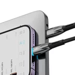 Кабел Кабел Baseus Glimmer fast charging USB-C към Lightning 20W 2м - черен 9