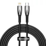 <span>Кабел</span> Кабел Baseus Glimmer fast charging USB-C към Lightning 20W 2м - черен <span class='catalog-num-in-name'>CADH000101</span> - 
