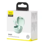 Слушалки Безжични Baseus Encok WM01 TWS Bluetooth 5.3 NGTW240006 - зелени 5