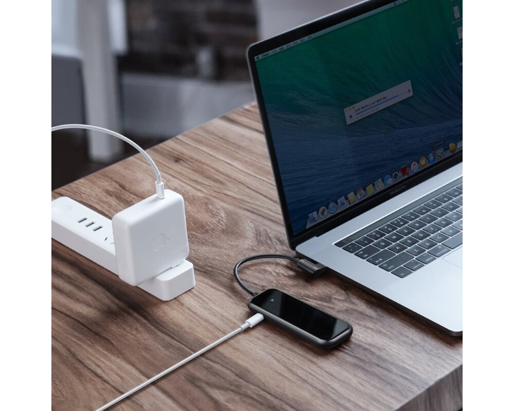 USB хъб Baseus USB тип C към 4x USB 3.0 / USB тип C PD адаптер за MacBook / PC CAHUB-EZ0G - сив 7