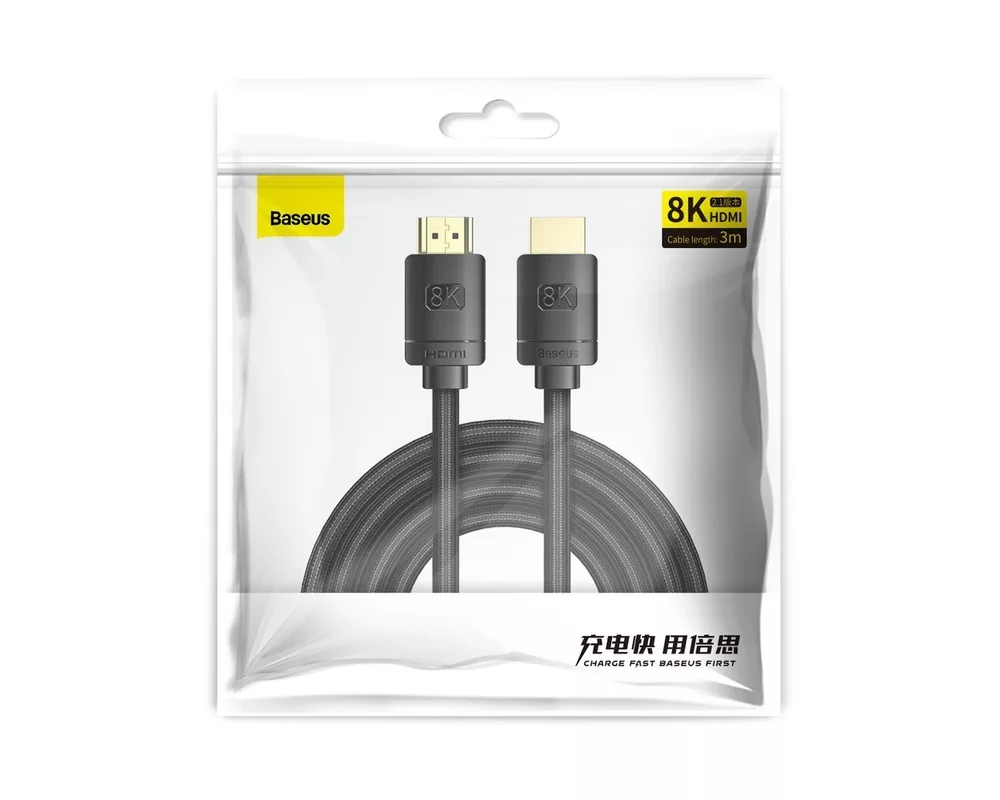 Кабел Кабел Baseus High Definition Series HDMI 8K към HDMI 8K CAKGQ-L01 3 м - черен 5