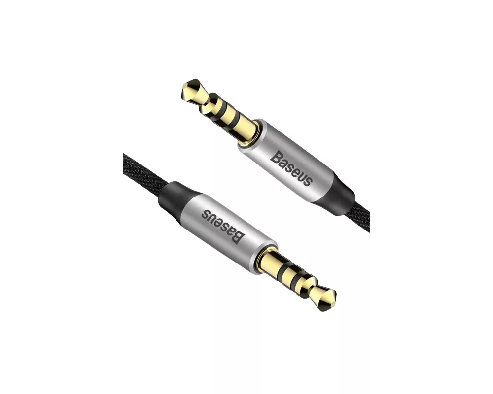 Аудио кабел Стерео аудио кабел Baseus Yiven M30 Mini Jack 3.5мм AUX CAM30-BS1 1м - сребристо-черен 3
