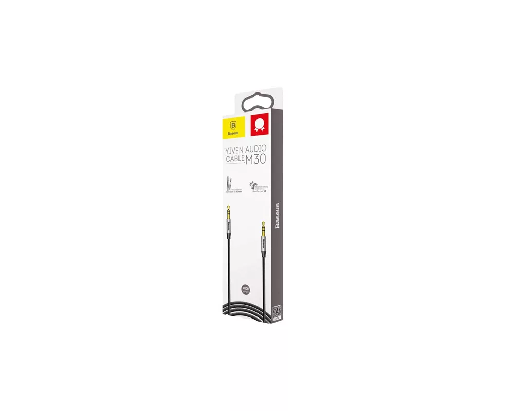 Аудио кабел Стерео аудио кабел Baseus Yiven M30 Mini Jack 3.5мм AUX CAM30-BS1 1м - сребристо-черен 4