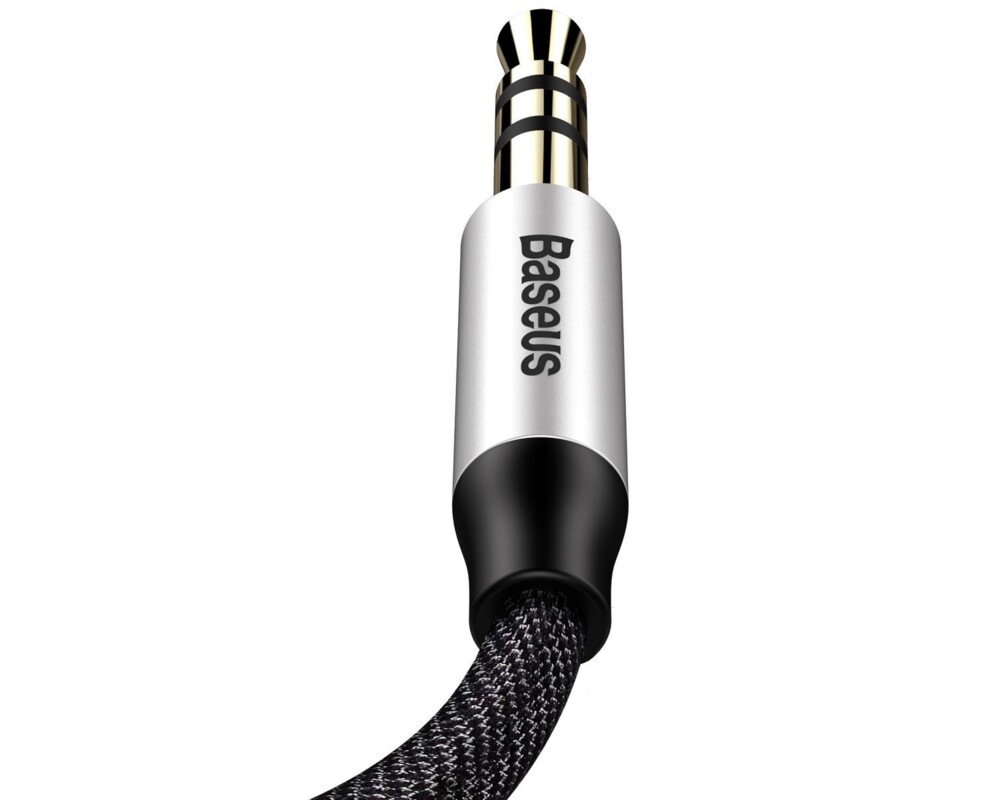 Аудио кабел Стерео аудио кабел Baseus Yiven M30 Mini Jack 3.5мм AUX CAM30-BS1 1м - сребристо-черен 5