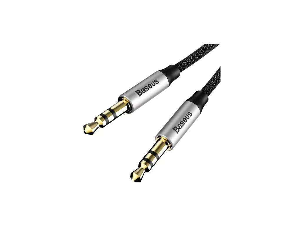 Аудио кабел Стерео аудио кабел Baseus Yiven M30 Mini Jack 3.5мм AUX CAM30-BS1 1м - сребристо-черен 2
