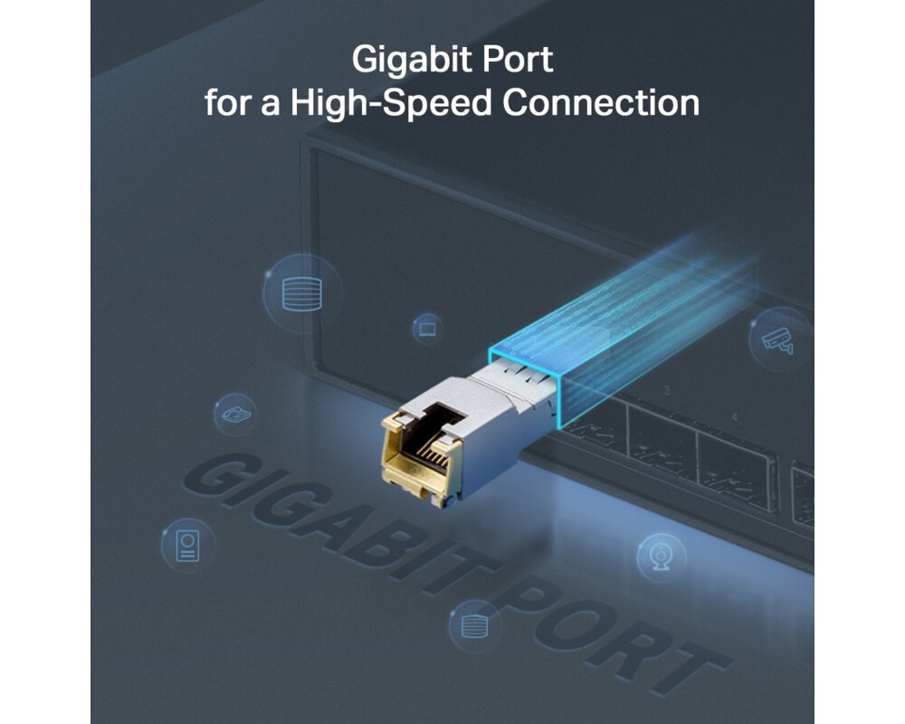 Оптичен преходник TP-Link TL-SM331T 1000BASE-T RJ45 SFP модул 12