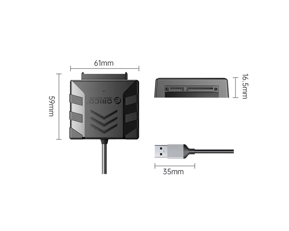 Адаптери Адаптер Orico UTS1-2A-05 SATA HDD - черен 3