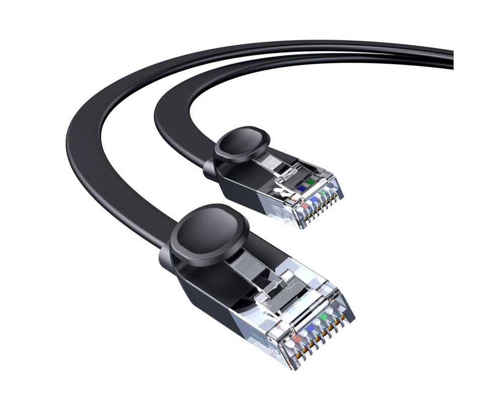 Мрежов кабел Baseus WKJS000001 high Speed Cat6 32AWG Gigabit network cable (flat cable) 1.5м - черен 2