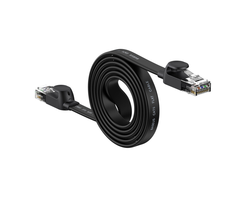 Мрежов кабел Baseus WKJS000001 high Speed Cat6 32AWG Gigabit network cable (flat cable) 1.5м - черен 15
